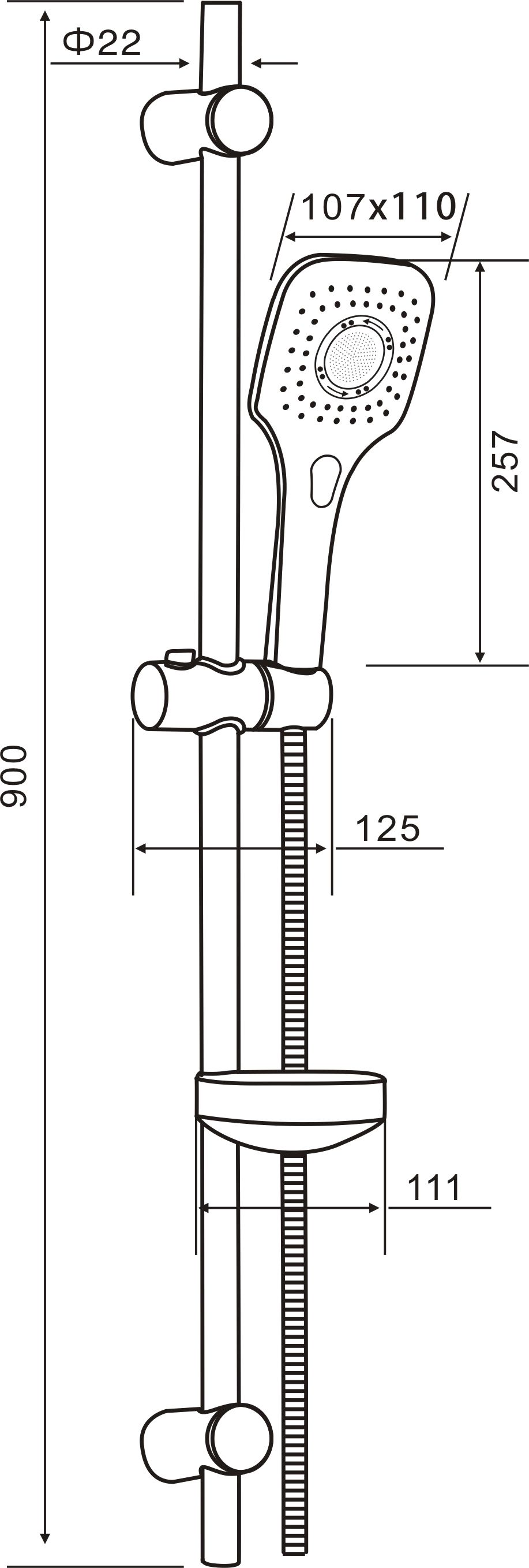 Душевой гарнитур Orange O-Shower OS073 - 5