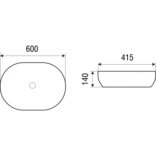 Раковина накладная Weltwasser WW ELBACH 2192 60 белый  10000003859 - 1