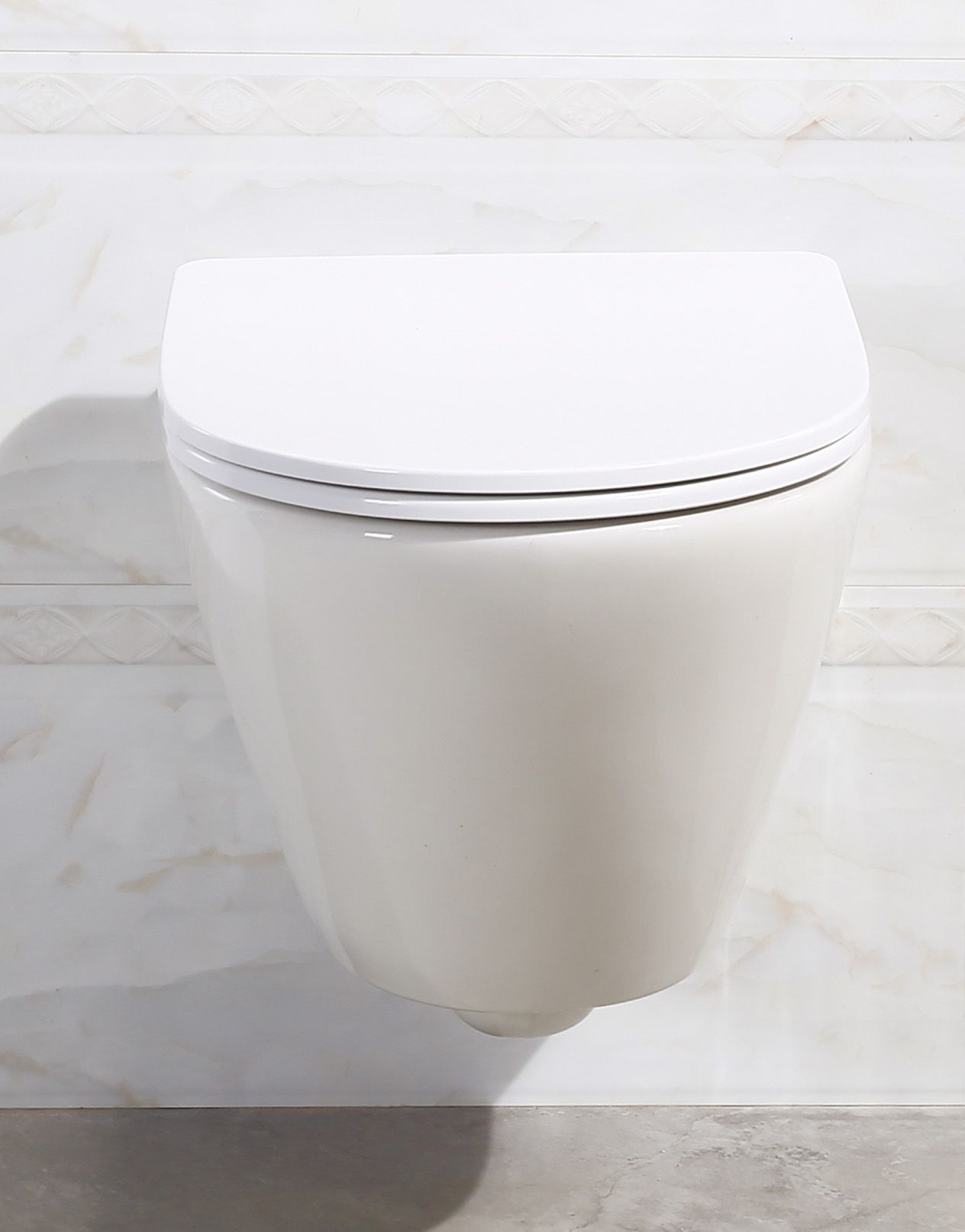 Унитаз подвесной BelBagno Alpha безободковый, с сиденьем микролифт BB2177SC BB300CHR - 2