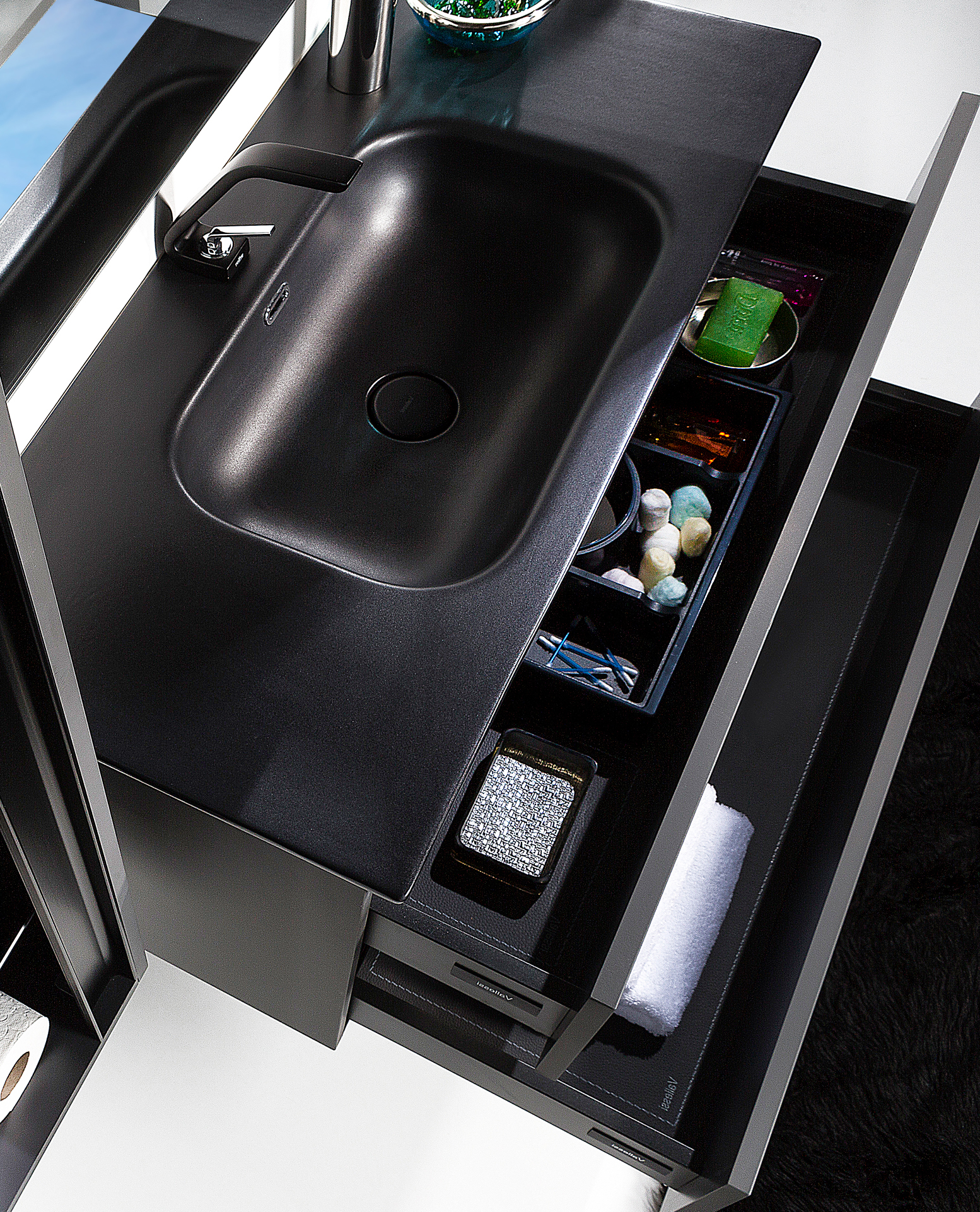 Тумба под раковину Armadi Art Vallessi 100 черный матовый 837-100-A mat - 6