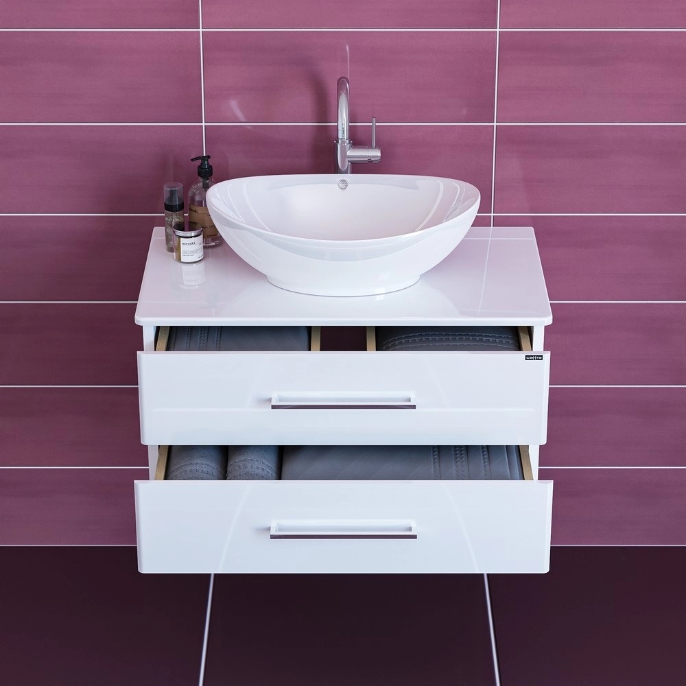 Тумба под раковину СаНта Вегас 80 белый 226015л - 2