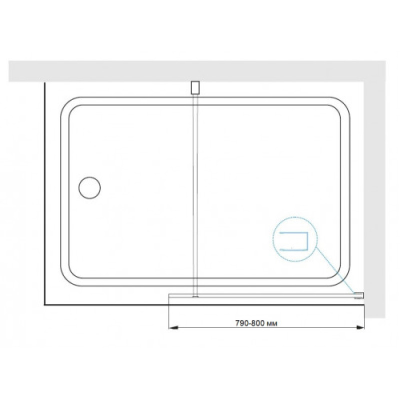 Шторка на ванну RGW Screens SC-050B 80x150 профиль черный стекло прозрачное 351105008-14 - 3
