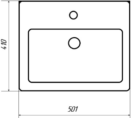 Тумба с раковиной Misty Урал 50 белая глянцевая УТ000011700 - 4