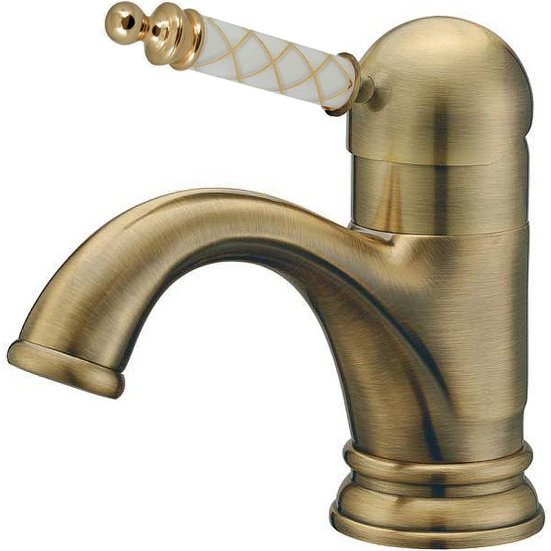 Смеситель для раковины Boheme Medici бронза с белым 301-MR-W - 0