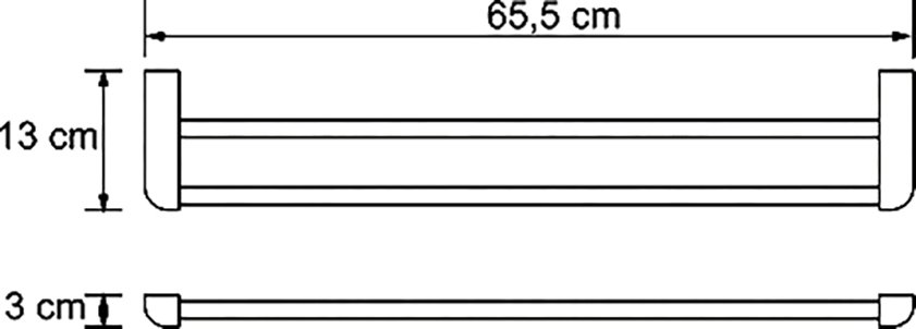 Полотенцедержатель Wasserkraft Kammel K-8340 двойной - 2