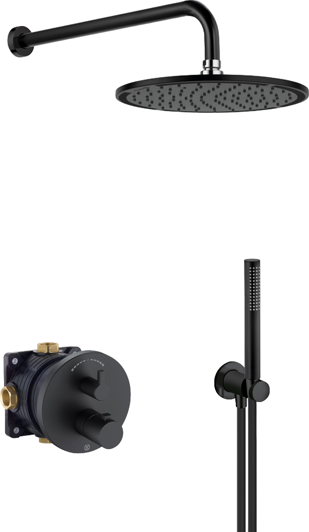 Душевой комплект Kludi Nova Fonte черный матовый  209303915 - 0