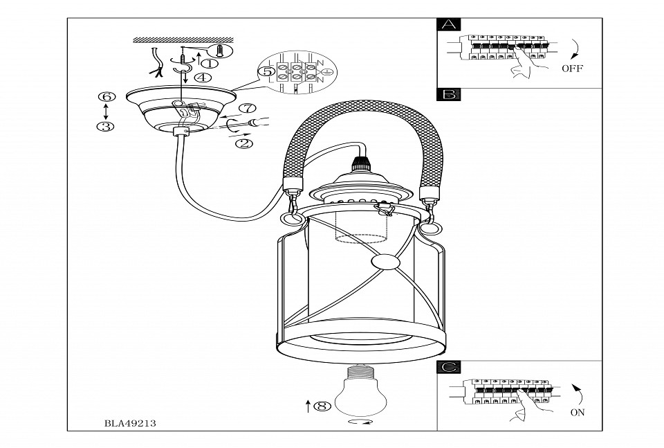 Подвесной светильник Eglo ПРОМО Bradford 49213 - 1