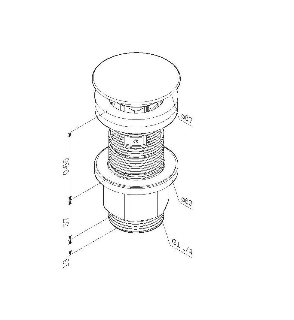 Донный клапан для раковины AM.PM F070M100 - 5
