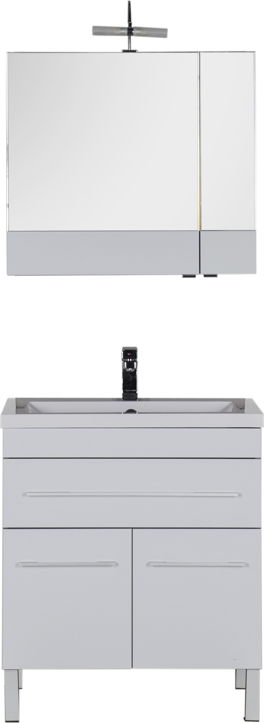 Мебель для ванной Aquanet Верона 75 белая, 1 ящик, 2 двери 182706 - 10