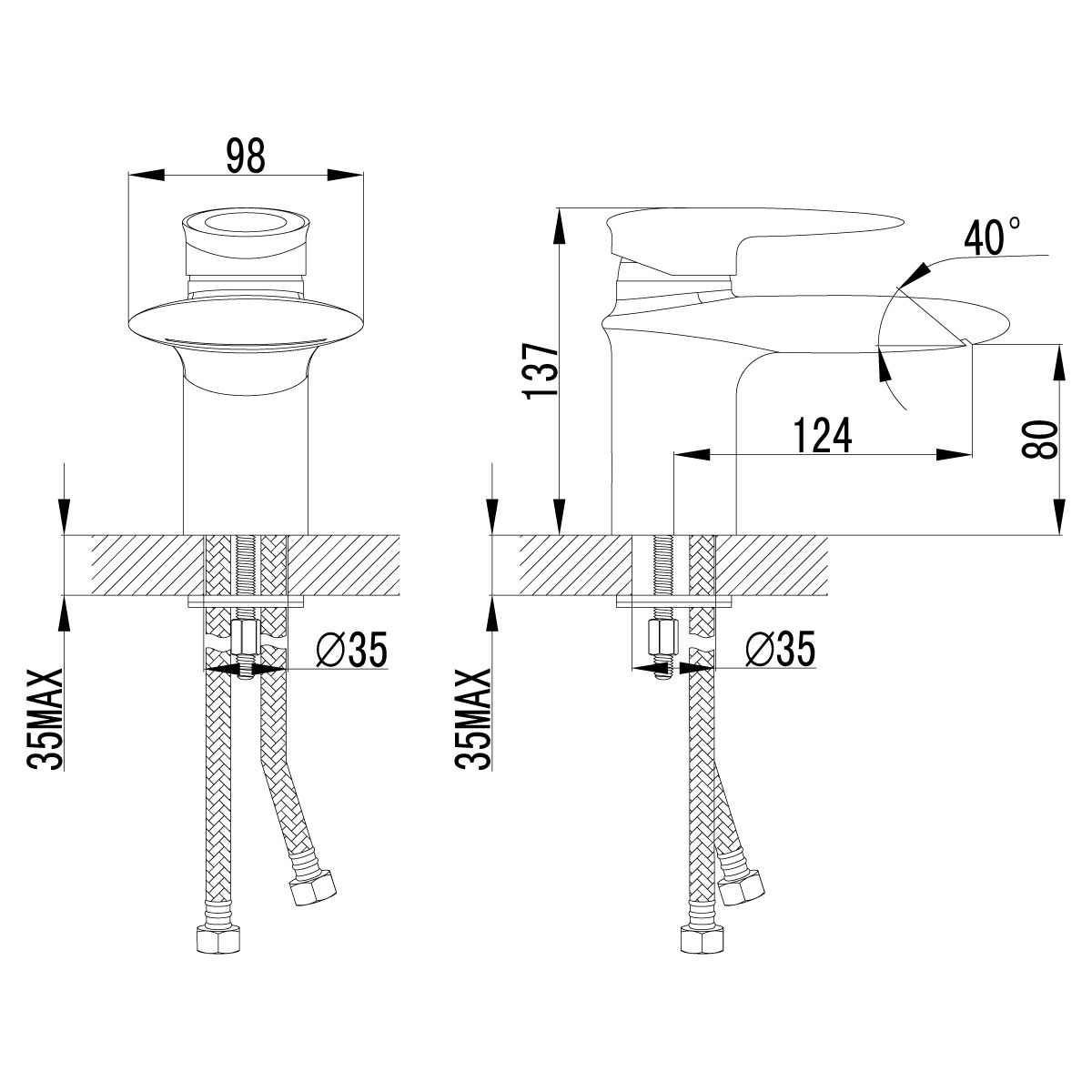Смеситель для раковины Lemark Status хром  LM4446C - 1