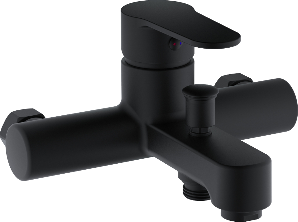 Смеситель для ванны с душем DIWO Ярославль YAR-02b черный матовый - 0