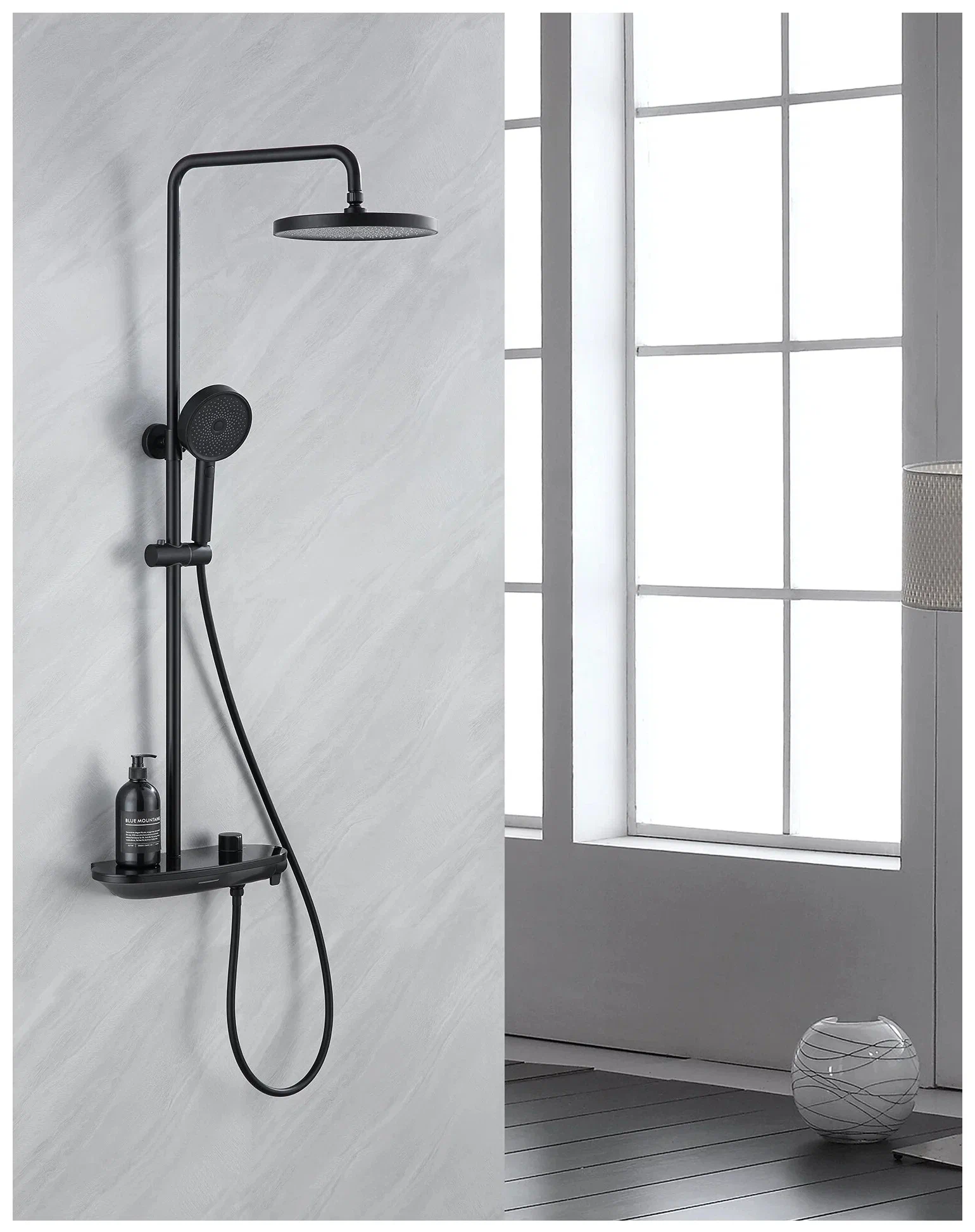 Душевая стойка Gappo черная матовая G2495-86 - 1