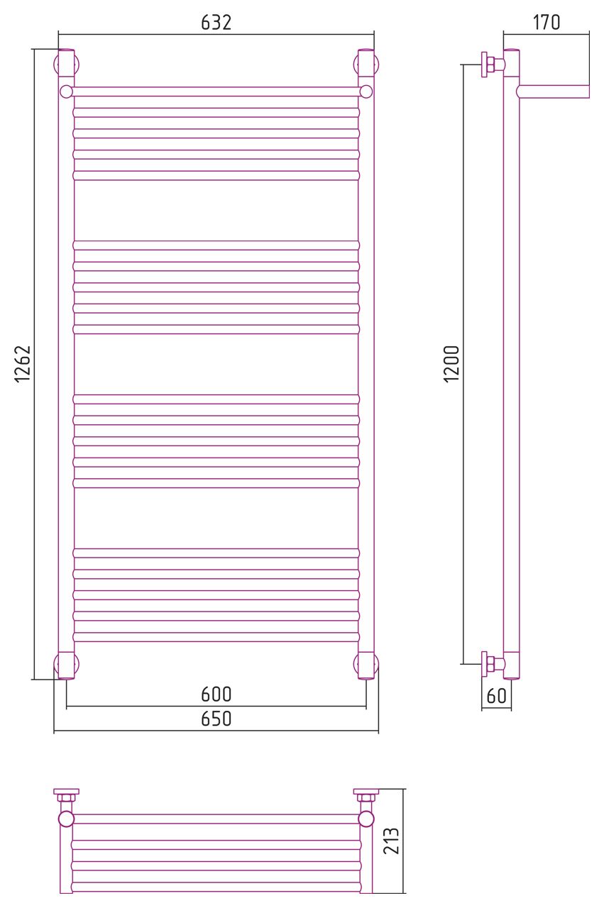 Полотенцесушитель водяной ДР 