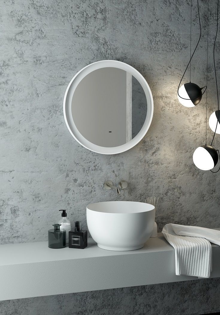 Зеркало с подсветкой ART&MAX Napoli AM-Nap-600-DS-F-White - 1