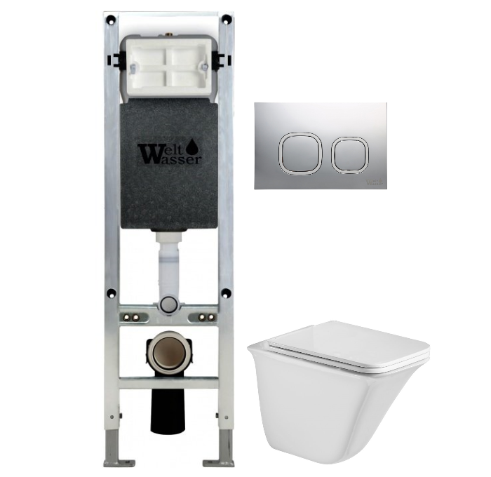 Комплект Weltwasser AMBERG 350 ST + ROTBACH 004 GL-WT + AMBERG RD-CR  10000006568 - 0