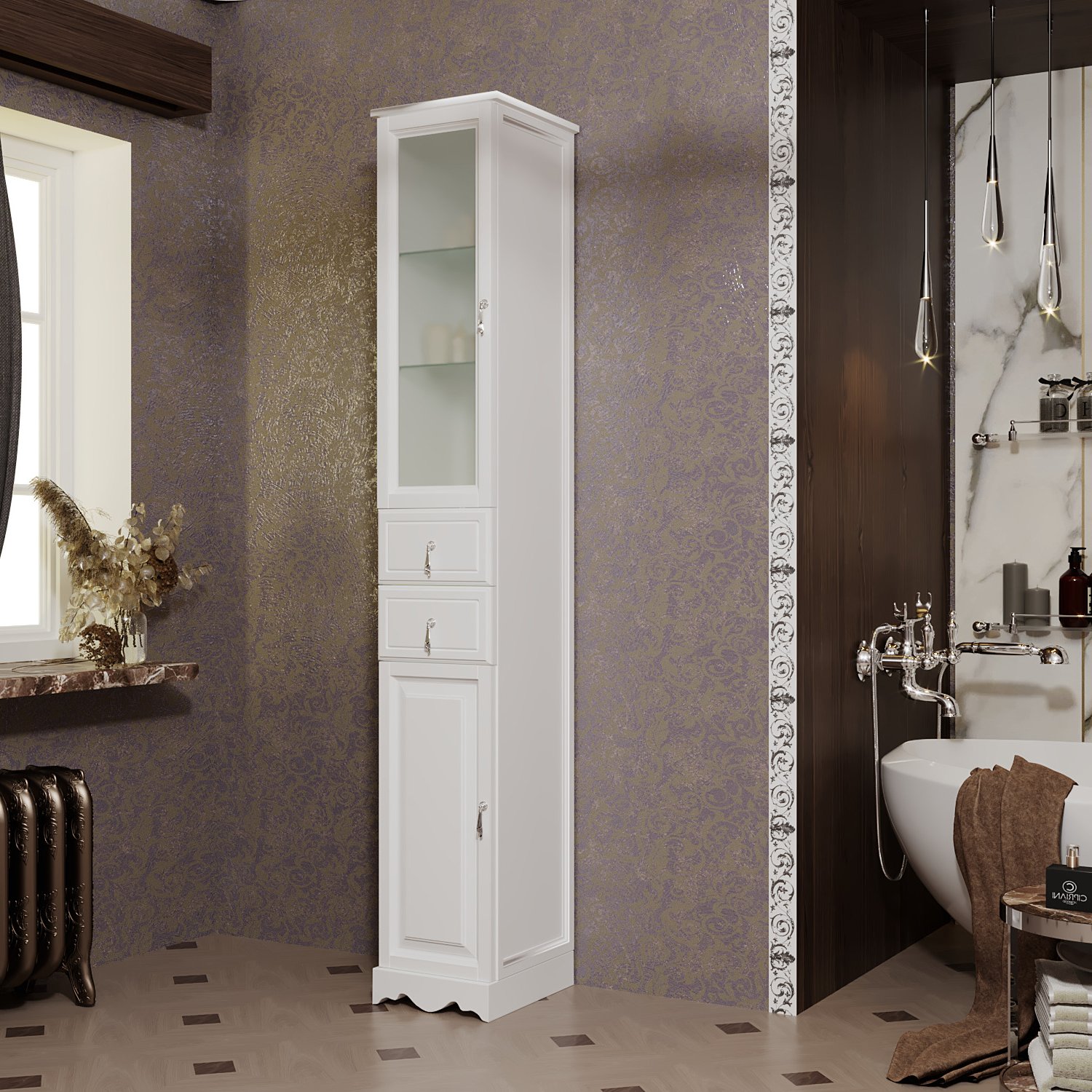 Шкаф-пенал Opadiris Риспекто 30 L белый матовый Z0000012641 - 2