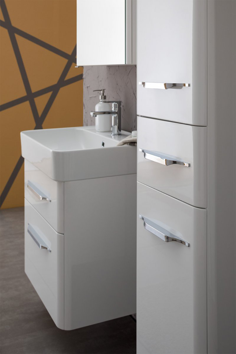 Тумба с раковиной Aquanet Виченца 60 белый глянец - 2