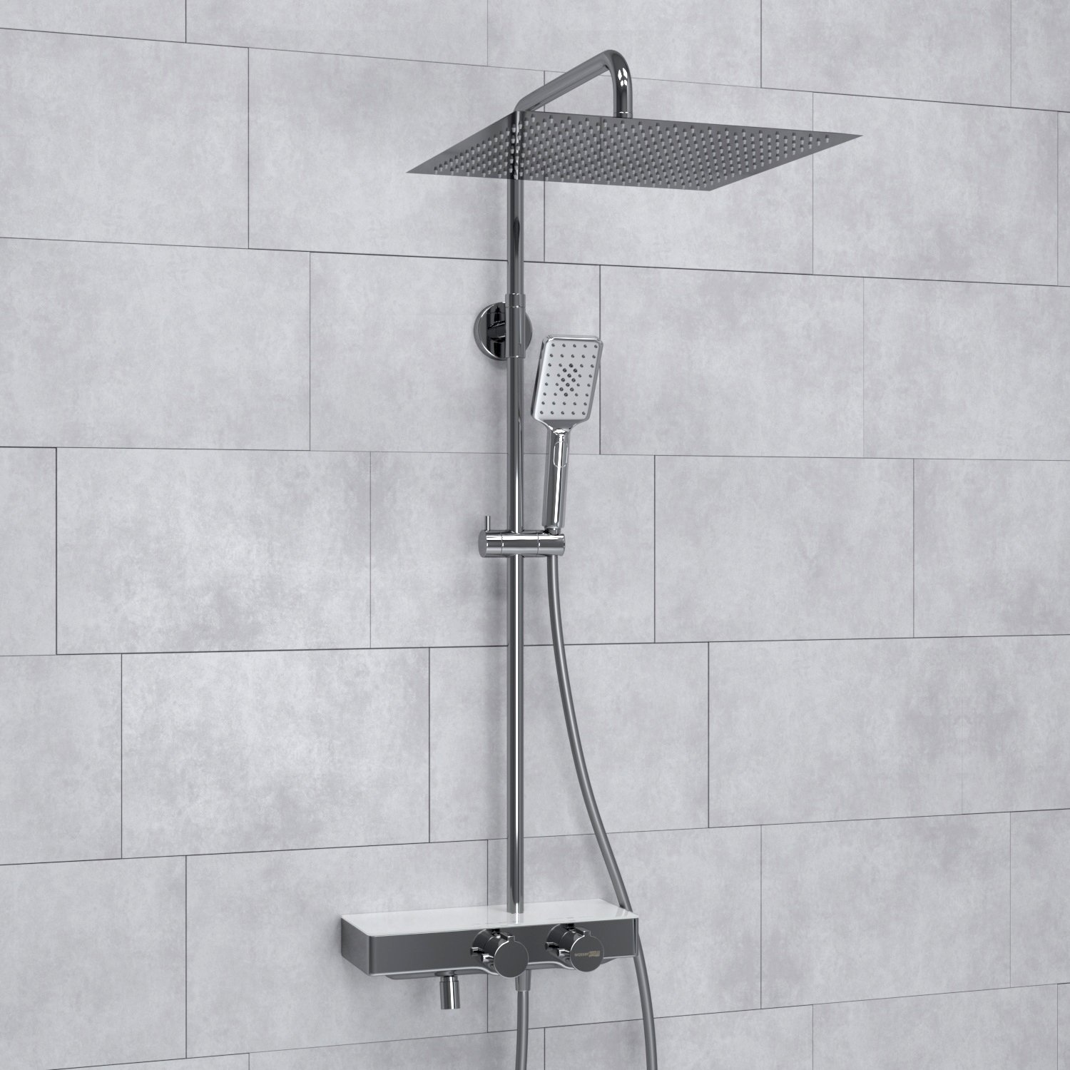 Душевая система WasserKraft 40 с термостатом хром - белый A113.119.126.CH Thermo - 1