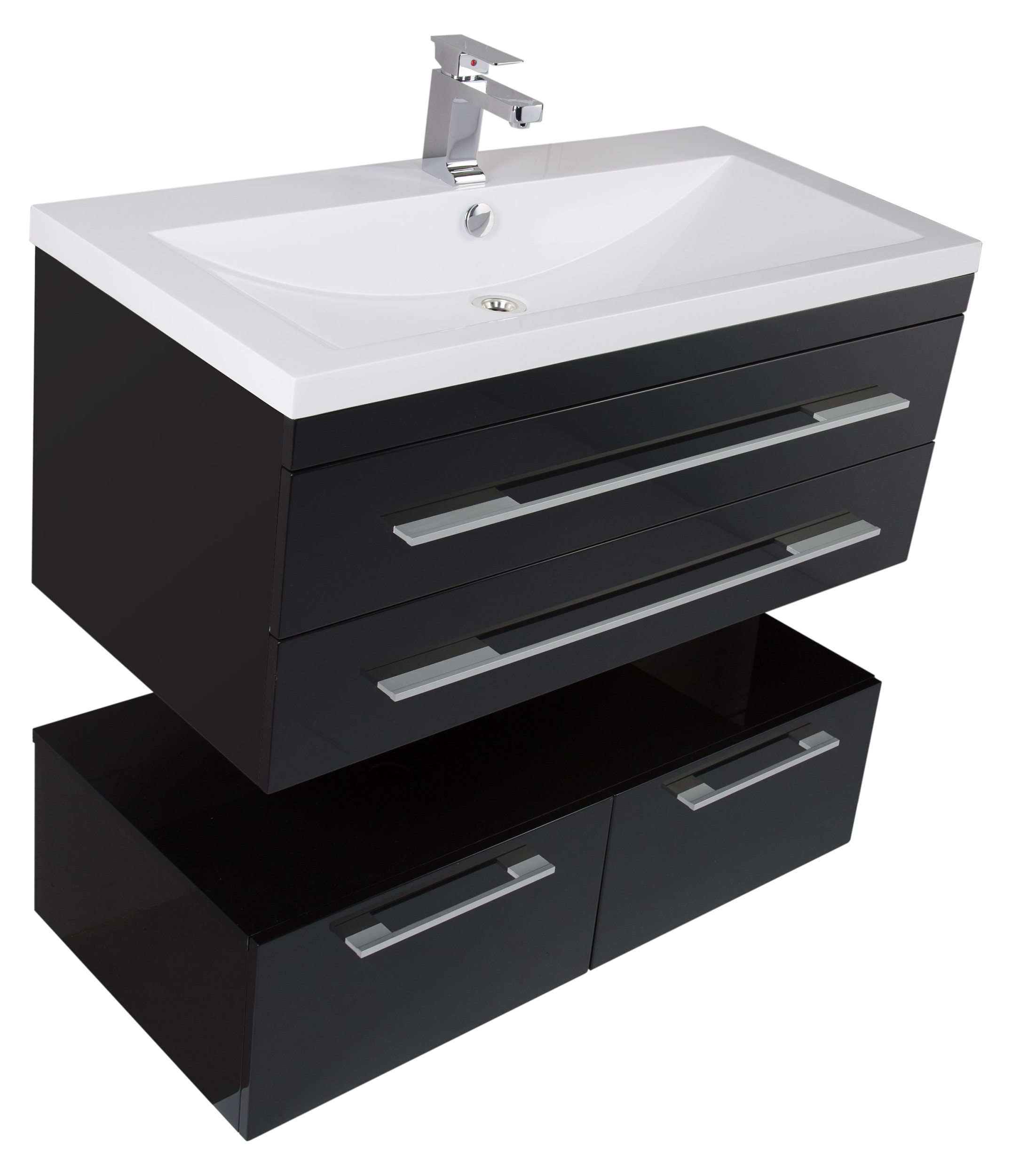 Тумба Aquanet Нота 100 подкатная, черная 170734 - 12