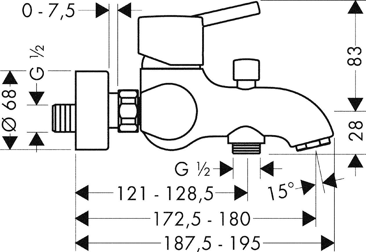 Смеситель Hansgrohe Talis S 32420000 для ванны с душем - 1