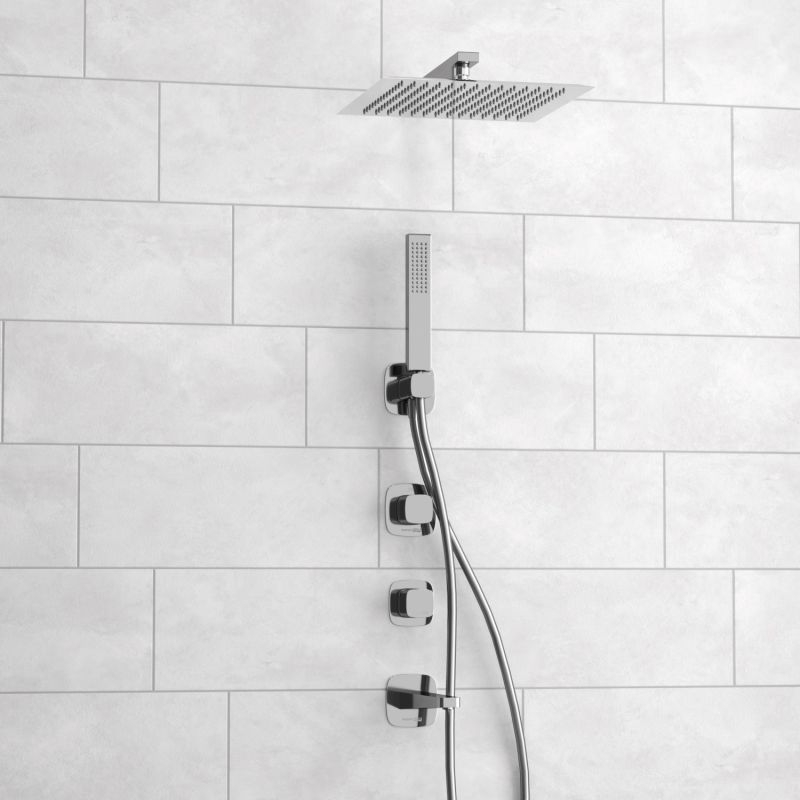 NEW A8651.313.314.090.118.326.087.103 Встраиваемый комплект для ванны с верхней душевой насадкой, лейкой - 1