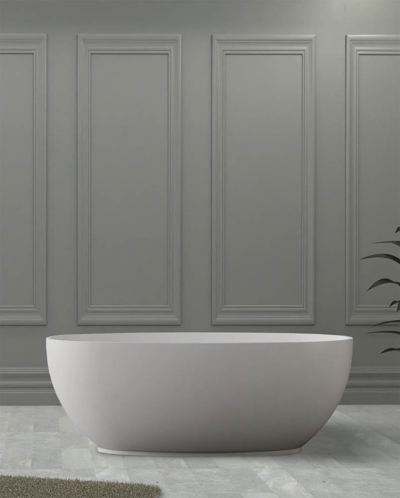 Ванна из искусственного камня ABBER Stein AS9641-1.3 белая матовая - 1