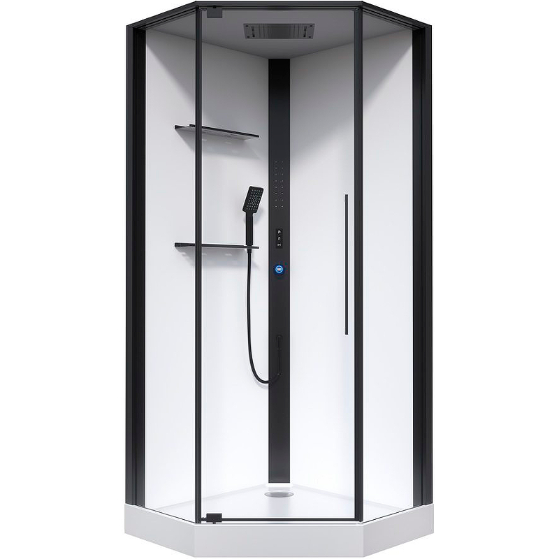 Душевая кабина Black&White Galaxy 100х100 черная с гидромассажем 8036000 - 0