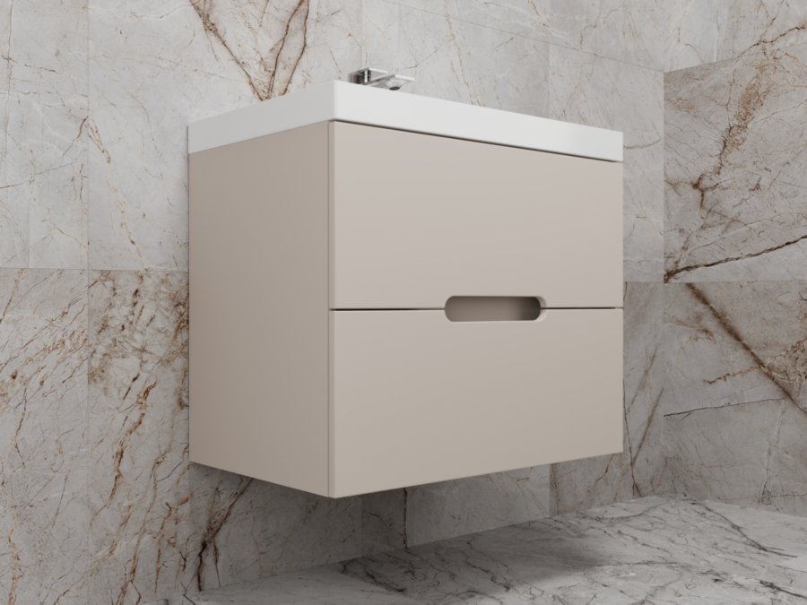 Тумба под раковину Style Line Матис 70 подвесная бежевый ЛС-00002309 - 1