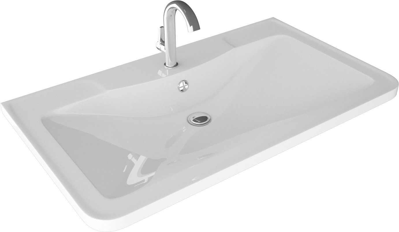 Мебель для ванной Style Line Атлантика 100 Люкс Plus, напольная, белая - 6