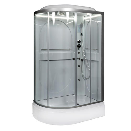 Душевая кабина Deto L 120х80 с подсветкой, хром  L520RLED - 1