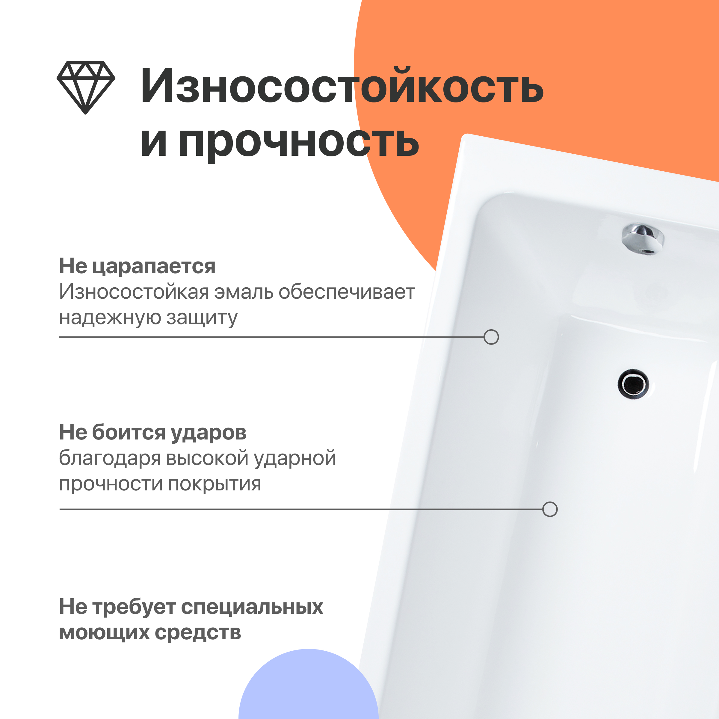 Чугунная ванна DIWO Суздаль 180x80 566142 - 2