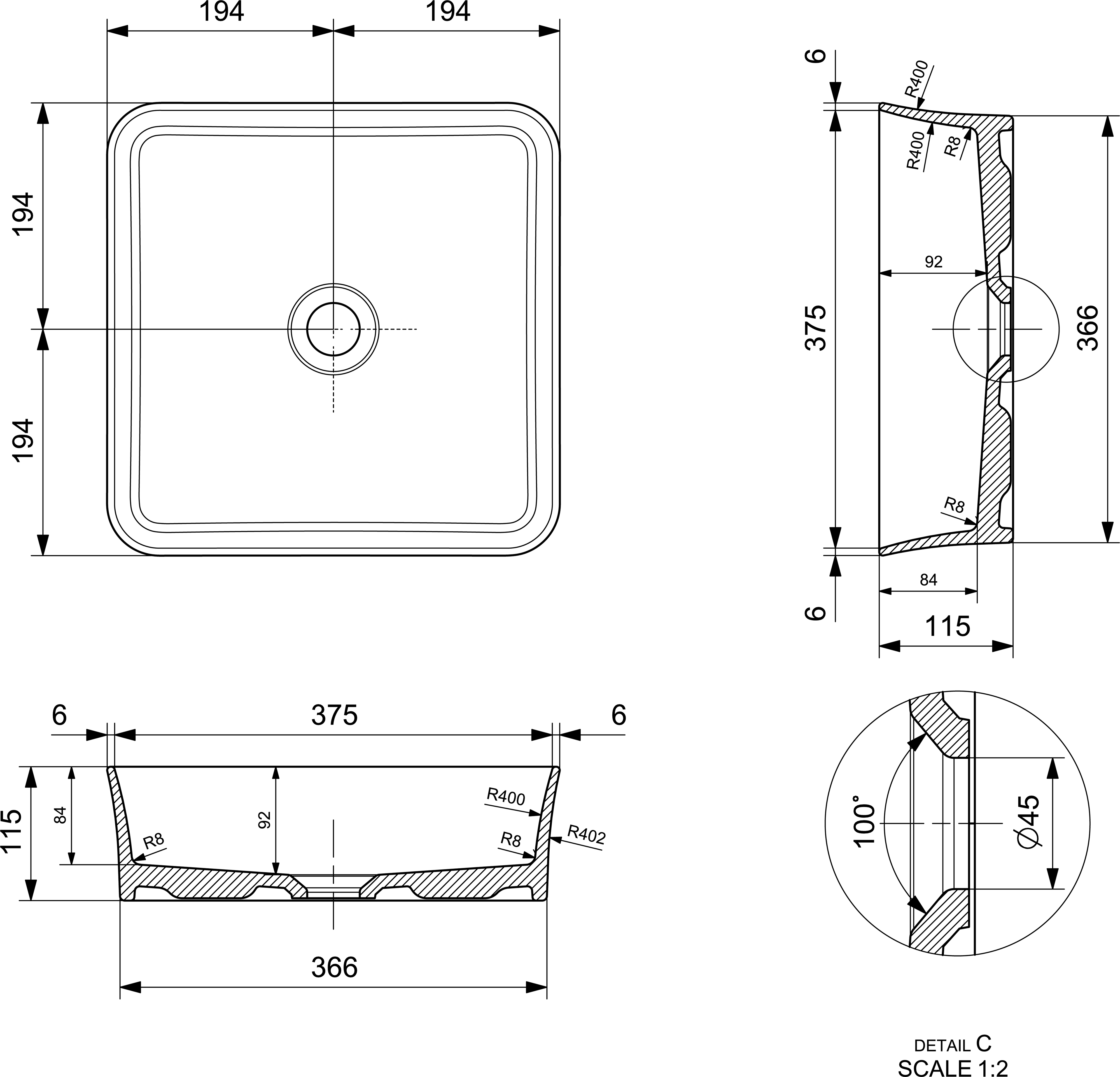 Тумба с раковиной STWORKI Берген 80 белая 566885 - 9