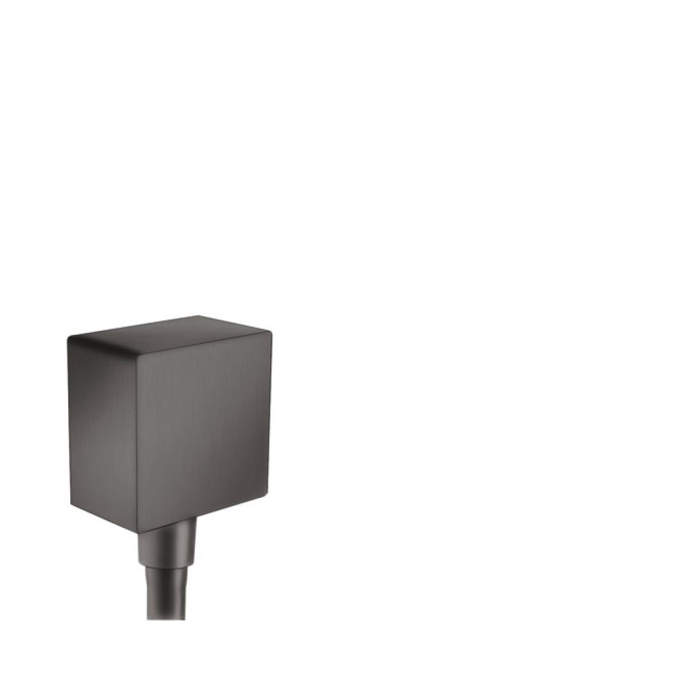Шланговое подсоединение hansgrohe FixFit Square с клапаном обратного тока, шлиф. черный хром 26455340 - 0