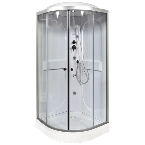 Душевая кабина Deto L 100х100 с гидромассажем и электрикой, хром  L601GM+EL - 0