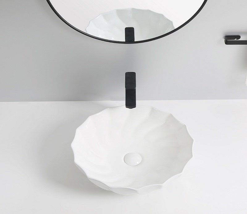 Раковина накладная CeramaLux N 45 см белый  9073 - 3