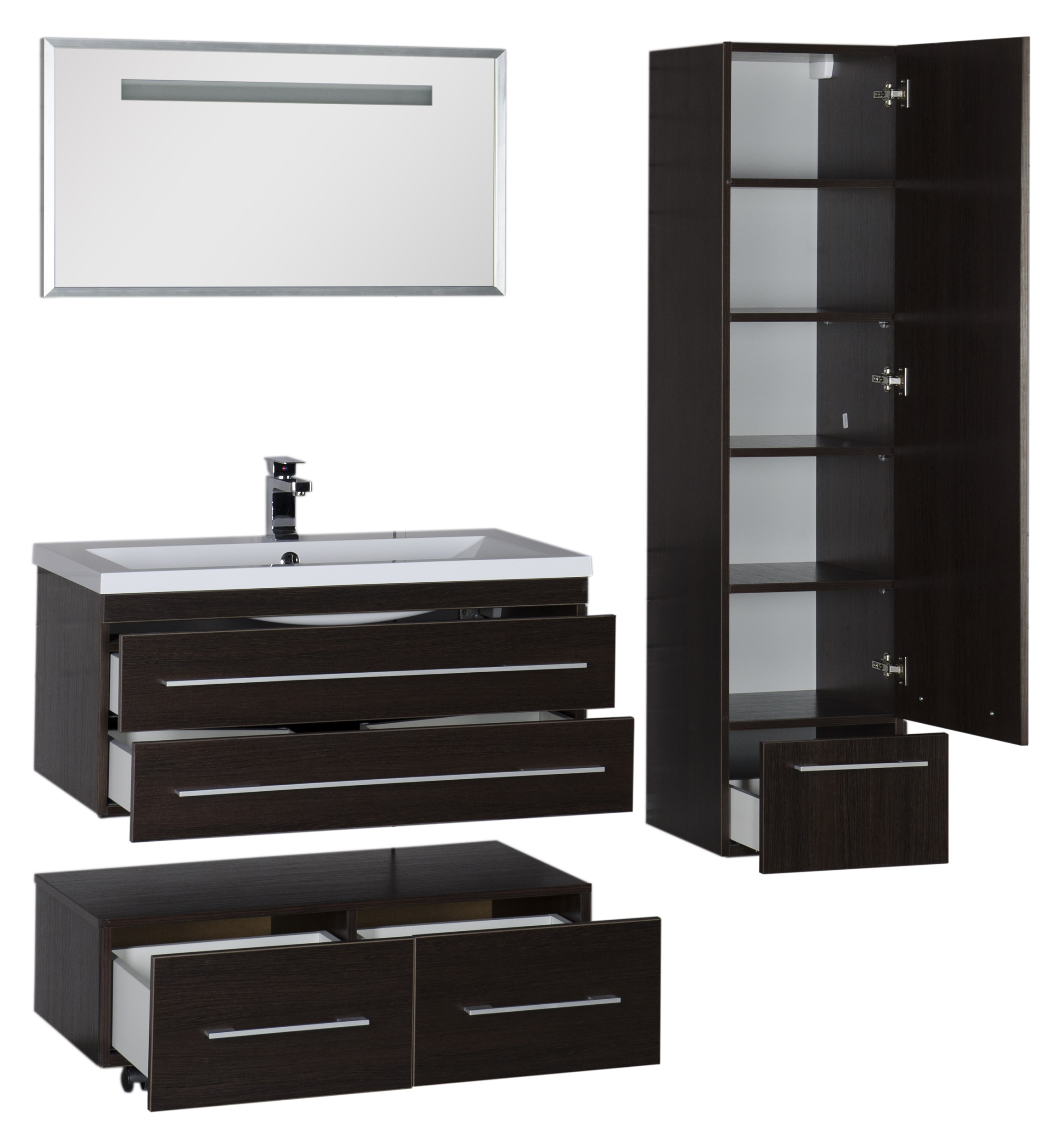 Тумба Aquanet Нота 100 подкатная венге 00170750 - 24