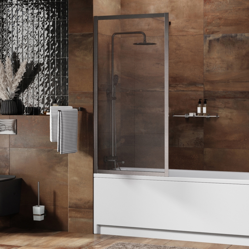 Abens 20W01-80 Brushed nickel Fixed Стеклянная шторка 20W01-80BN - 0