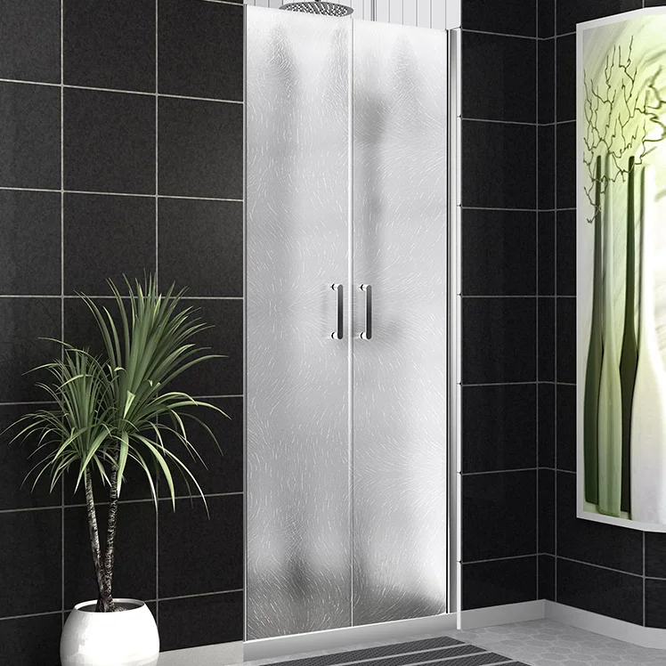 Душевая дверь в нишу BelBagno Uno 110х185 профиль хром стекло рифленое UNO-B-2-110-CH-Cr - 0