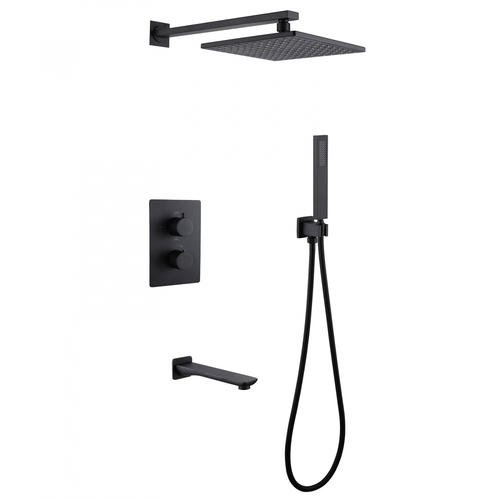 Душевая система Abber Weiss Insel черный, матовый  AF8050B - 0