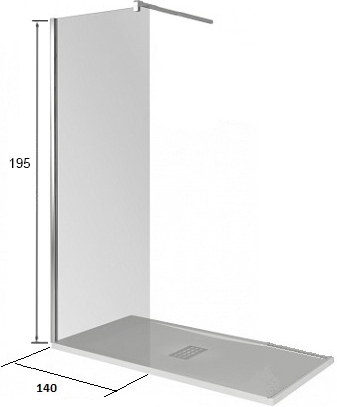 Душевая перегородка Good Door Walk in SP-140-C-CH 140х195 ВИ00007 - 6