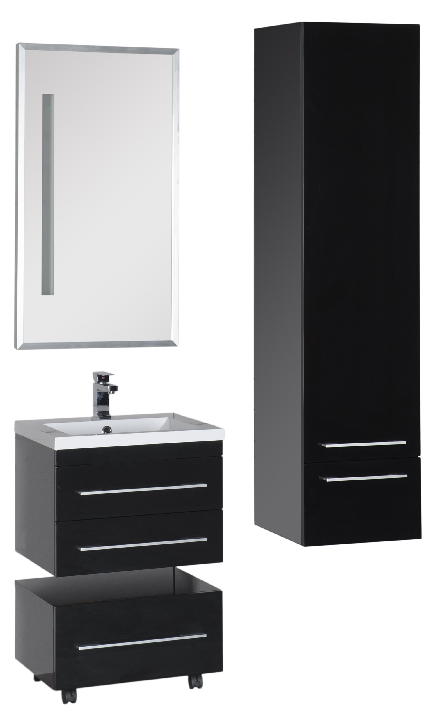 Тумба Aquanet Нота 58 подкатная, черная 00170731 - 19