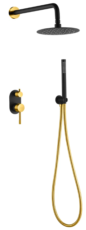 Душевой комплект Boheme Uno черный, золото  464-BG - 0
