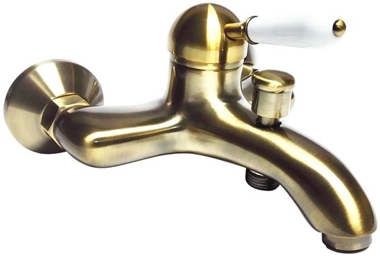 Смеситель для ванны Magliezza Grosso bianco бронза  50155-br - 0