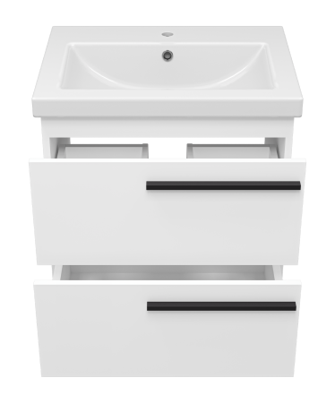 Тумба с раковиной Misty Ненси 60 белая матовая УТ000015318 - 1