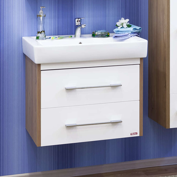 Тумба для комплекта Sanflor Ларго 2 70 вяз швейцарский, белая C0002122 - 0