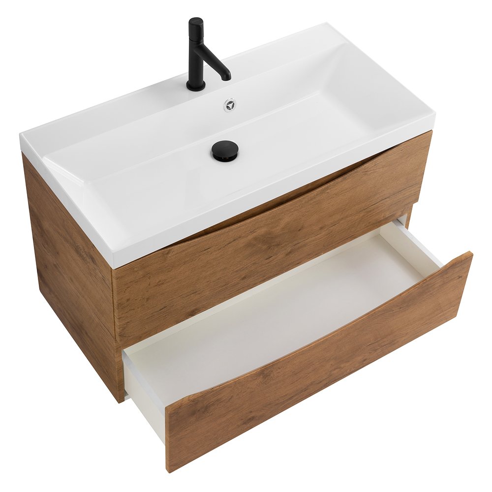 Тумба с раковиной BelBagno Marino 90 светлое дерево - 12