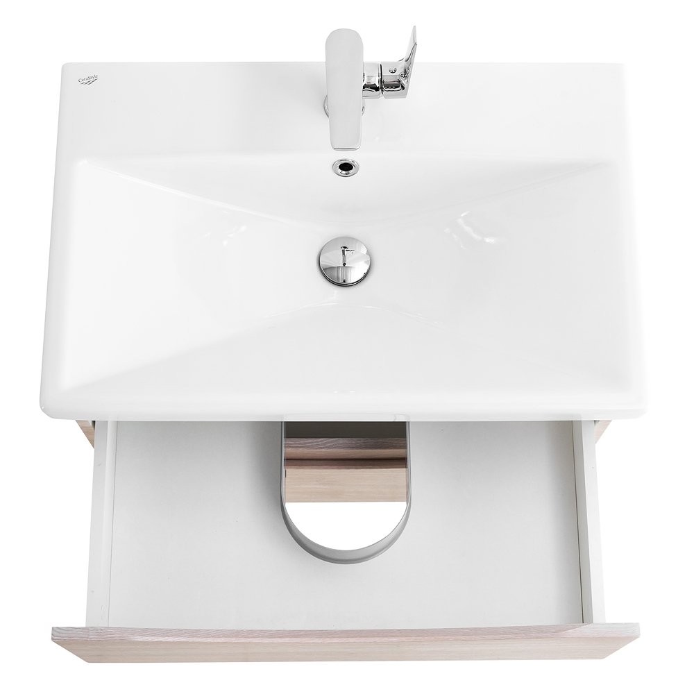 Тумба с раковиной Belbagno Marino-Cer 60 светлое дерево - 4