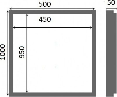 Люк настенный Люкер К  100x50 К 100x50 - 9