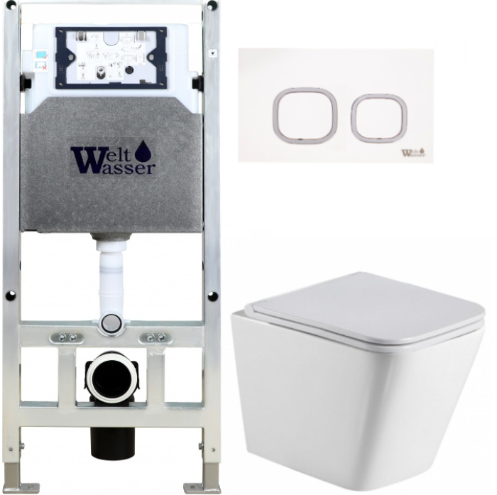 Комплект Weltwasser AMBERG 506 ST + GELBACH 004 GL-WT + AMBERG RD-WT  10000006866 - 0