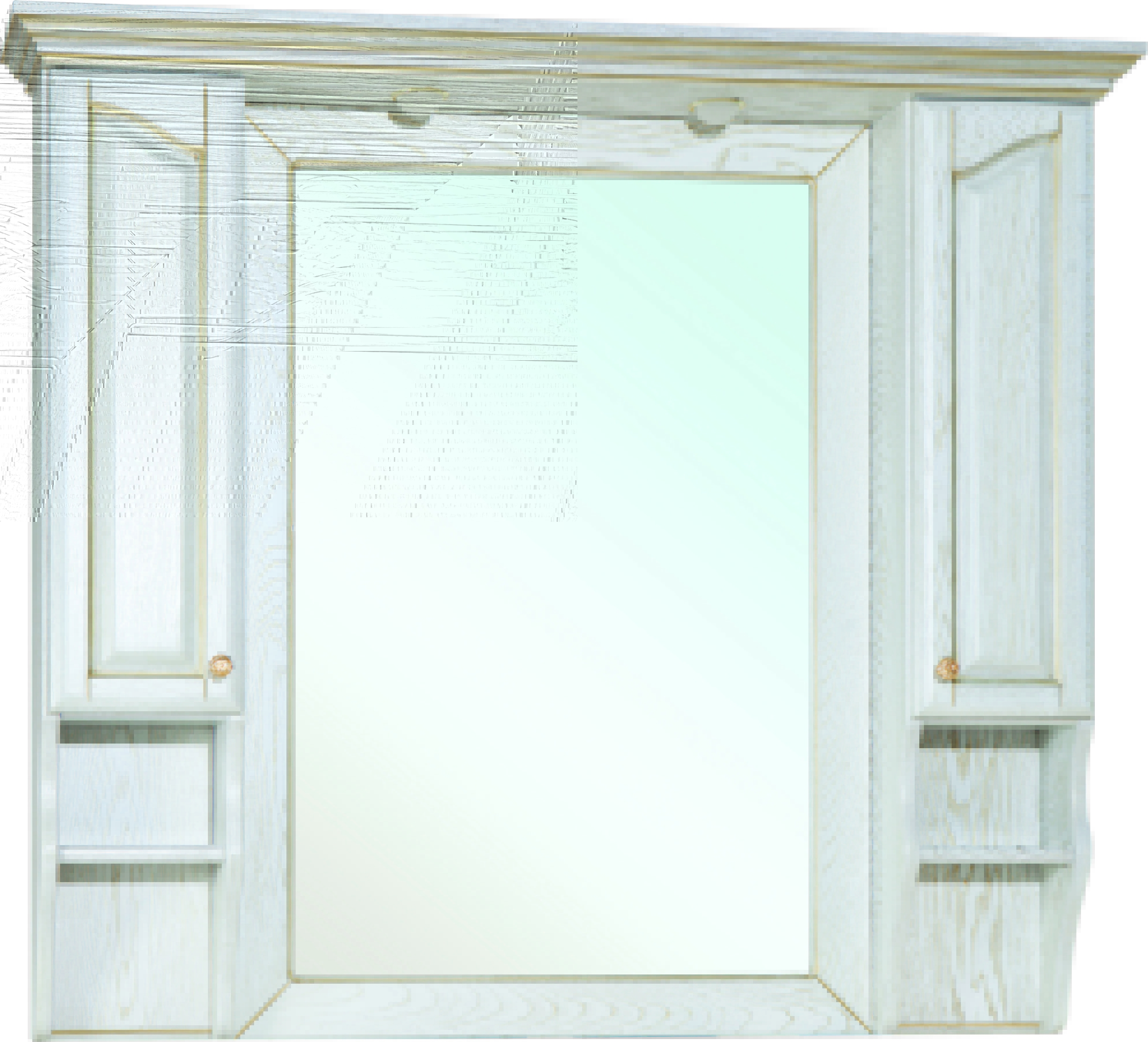 Зеркало-шкаф Bellezza Рим 120 белое патина золото 4638119610023 - 0